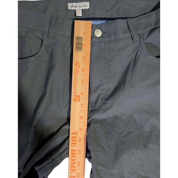 Peter Millar Brentwood Performance Flannel Pants Mens 35x32 Iron Gray Stretch At - Picture 6 of 9